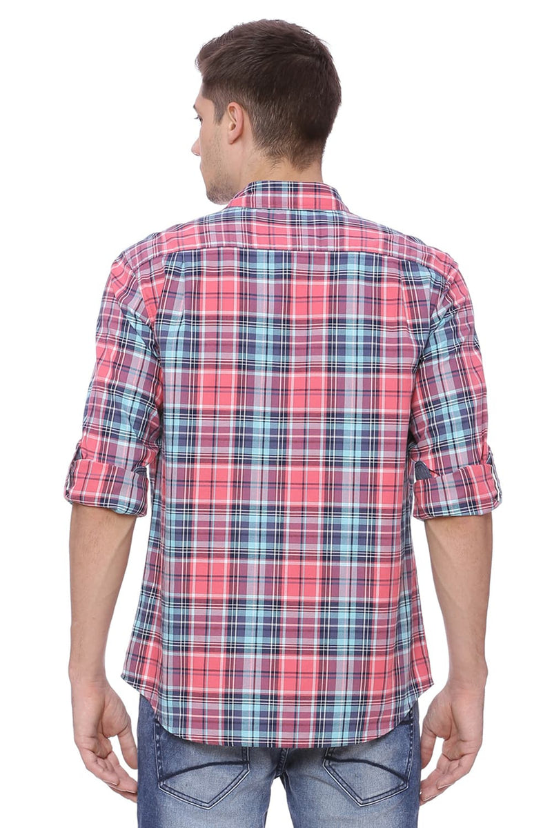 BASICS SLIM FIT CHECKS SHIRT