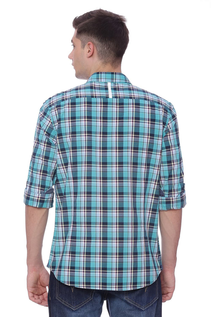 BASICS SLIM FIT CHECKS SHIRT