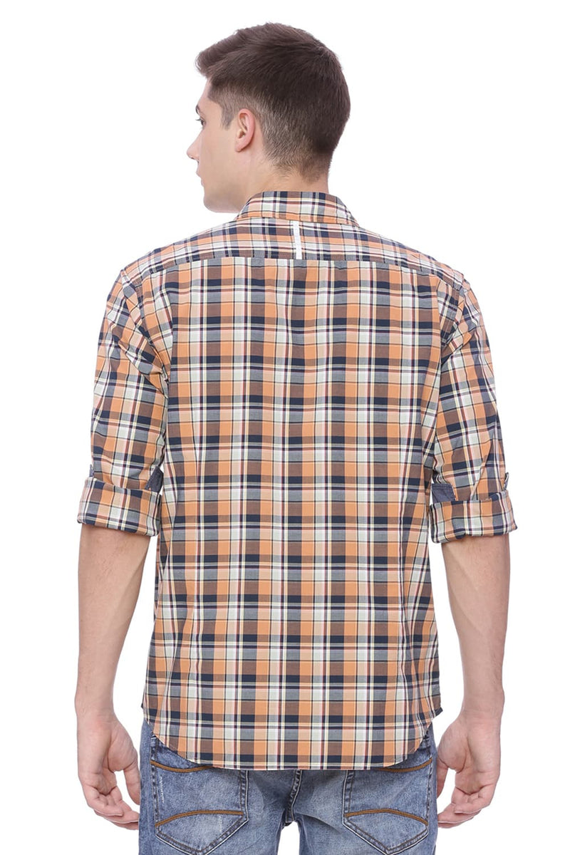 BASICS SLIM FIT CHECKS SHIRT