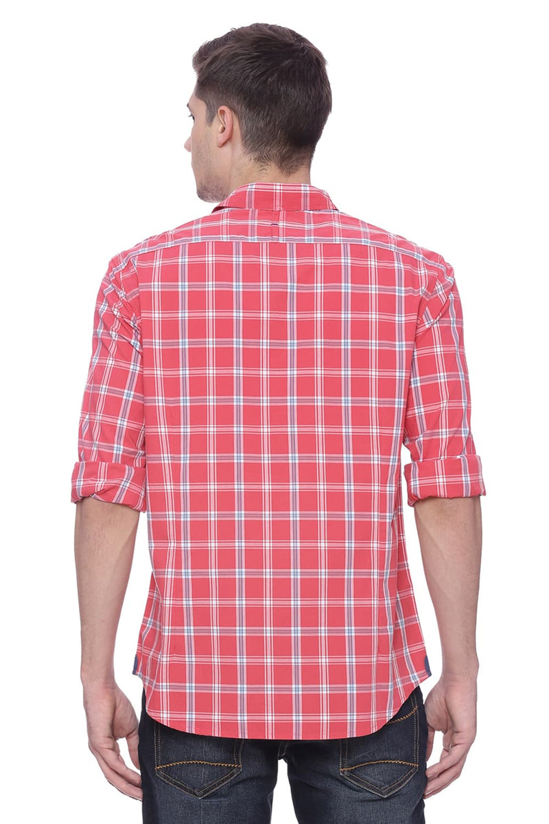 BASICS SLIM FIT CHECKS SHIRT