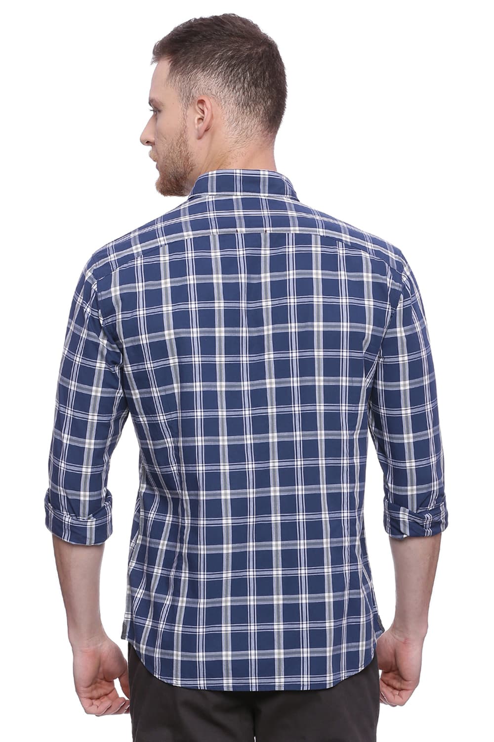 BASICS SLIM FIT CHECKS SHIRT