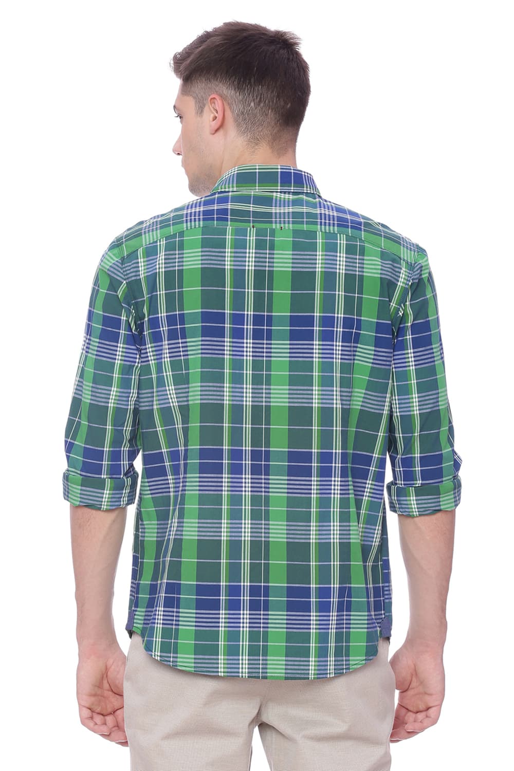 BASICS SLIM FIT CHECKS SHIRT