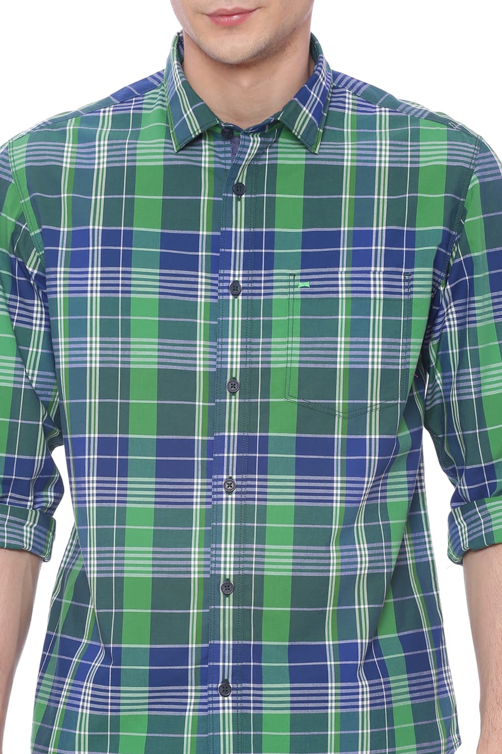 BASICS SLIM FIT CHECKS SHIRT