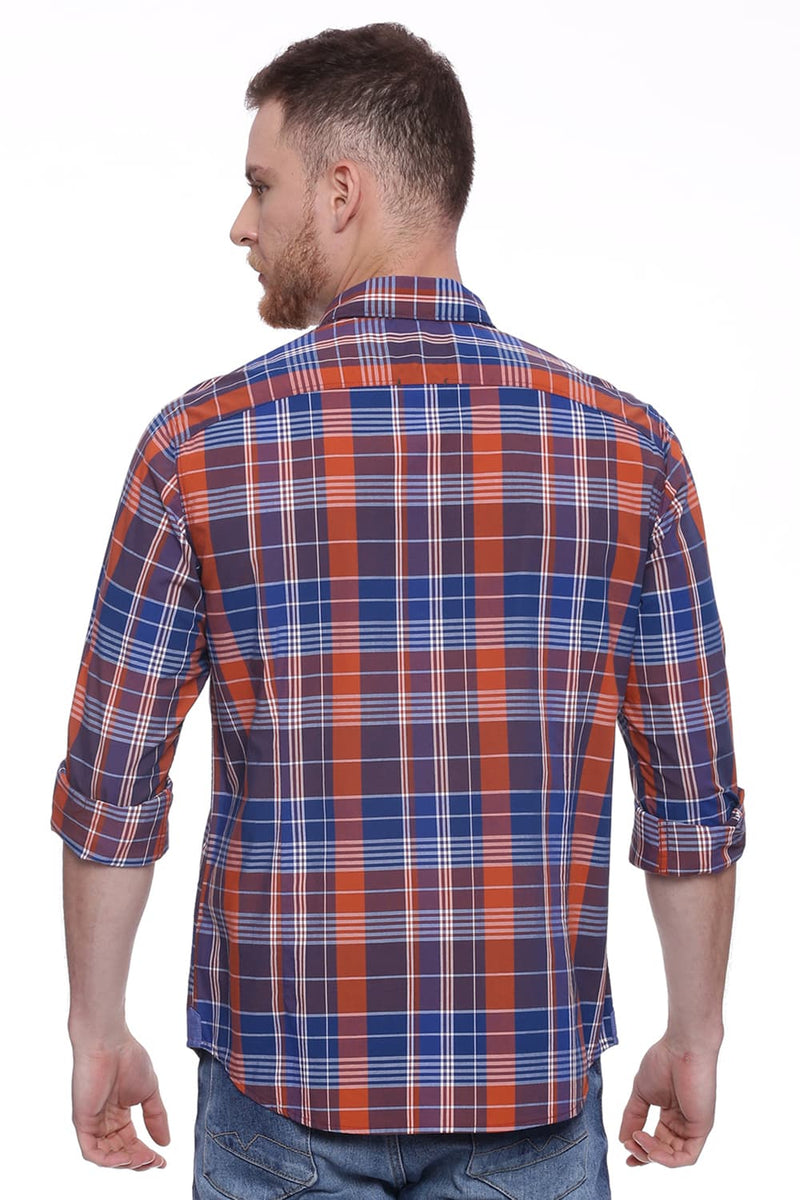 BASICS SLIM FIT CHECKS SHIRT