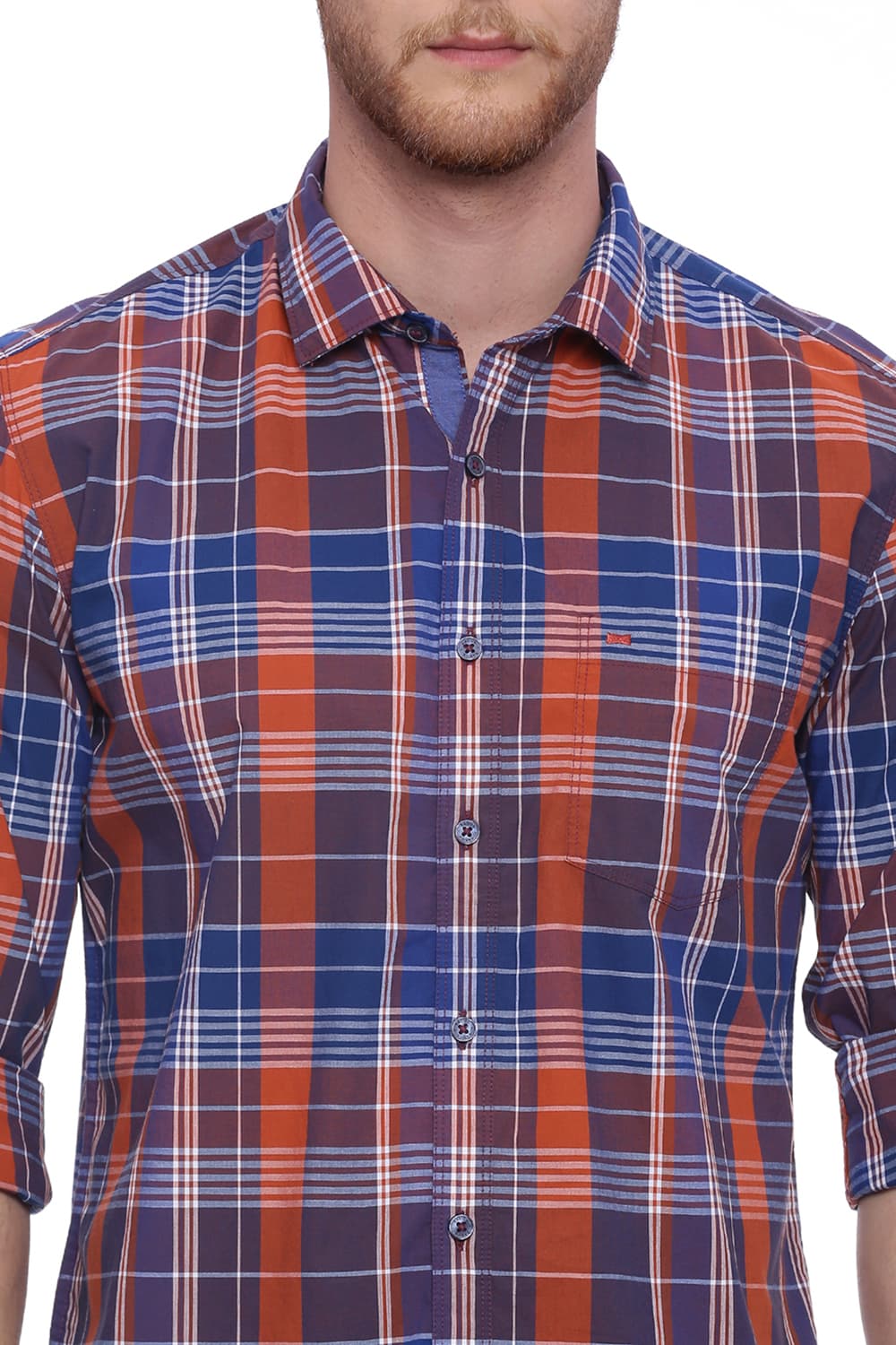 BASICS SLIM FIT CHECKS SHIRT