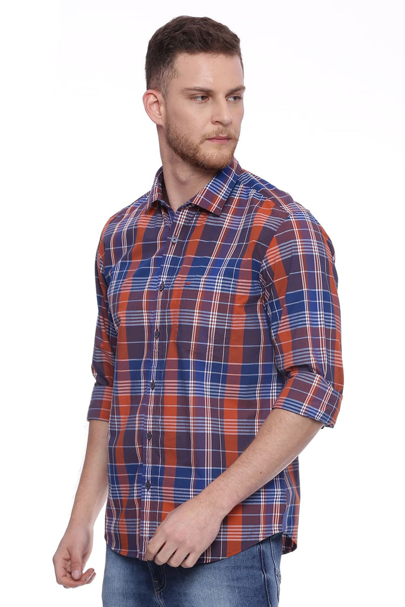 BASICS SLIM FIT CHECKS SHIRT