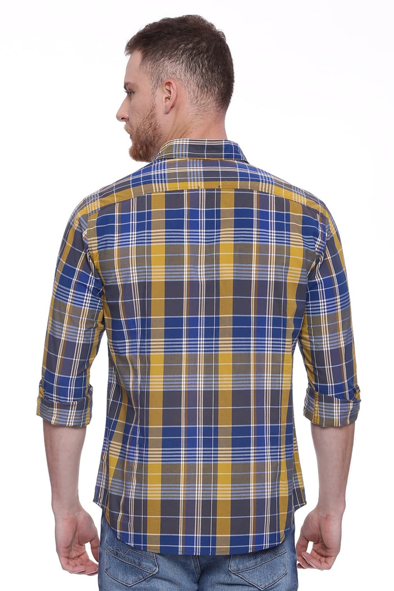 BASICS SLIM FIT CHECKS SHIRT