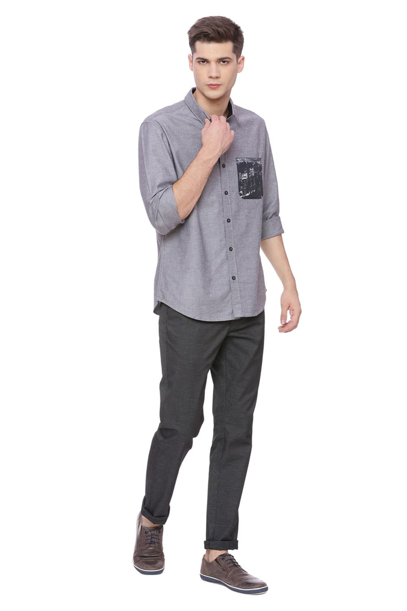 BASICS SLIM FIT STRETCH SHIRT