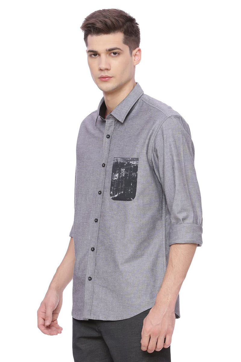 BASICS SLIM FIT STRETCH SHIRT