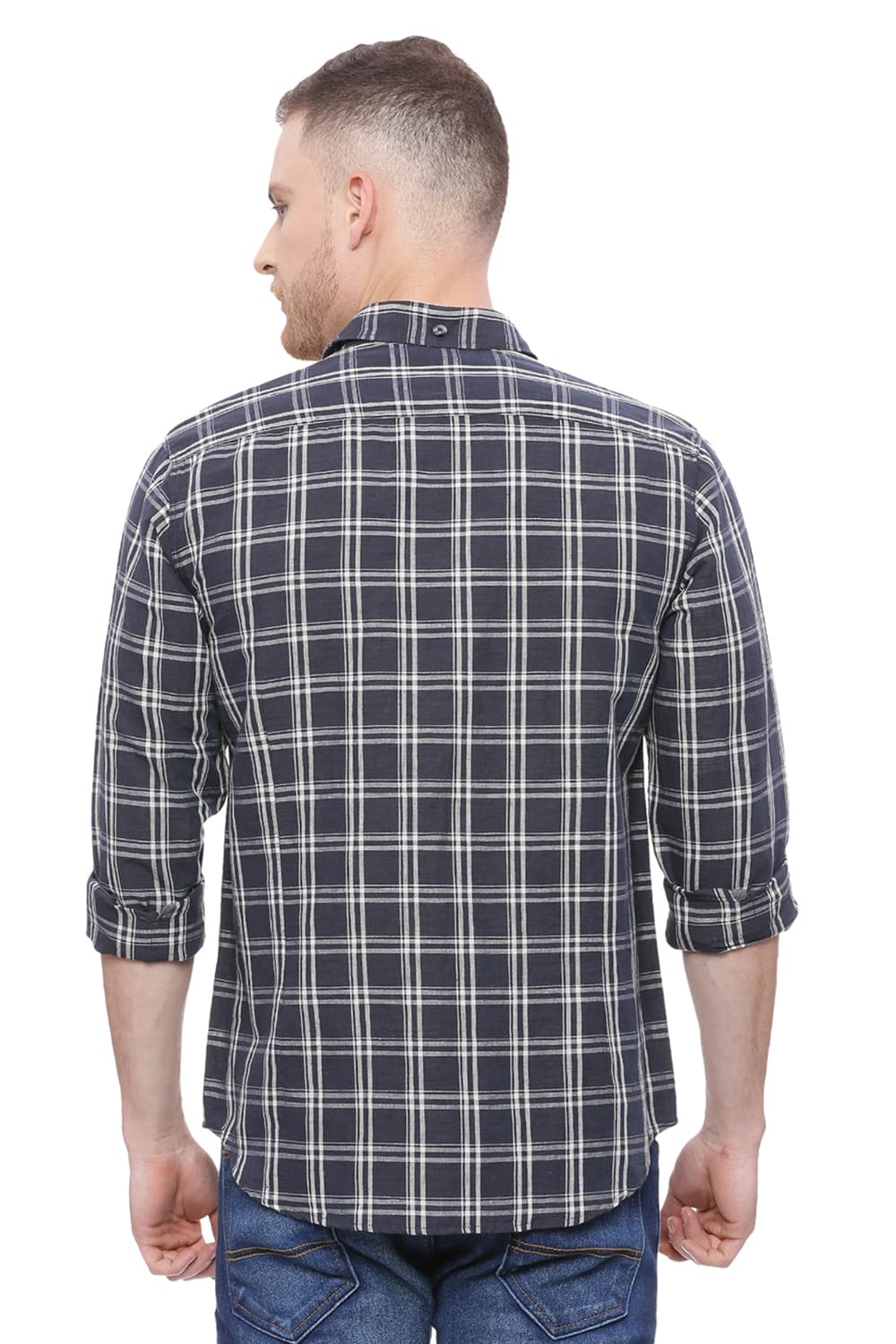 BASICS SLIM FIT CHECKS SHIRT