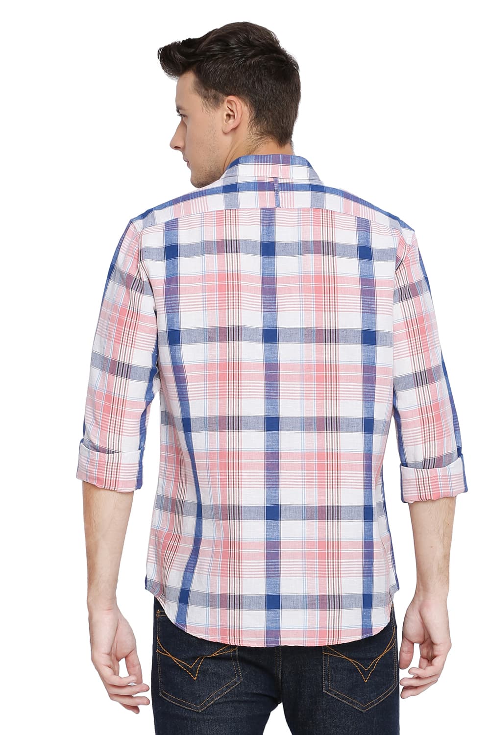 BASICS SLIM FIT CHECKS SHIRT