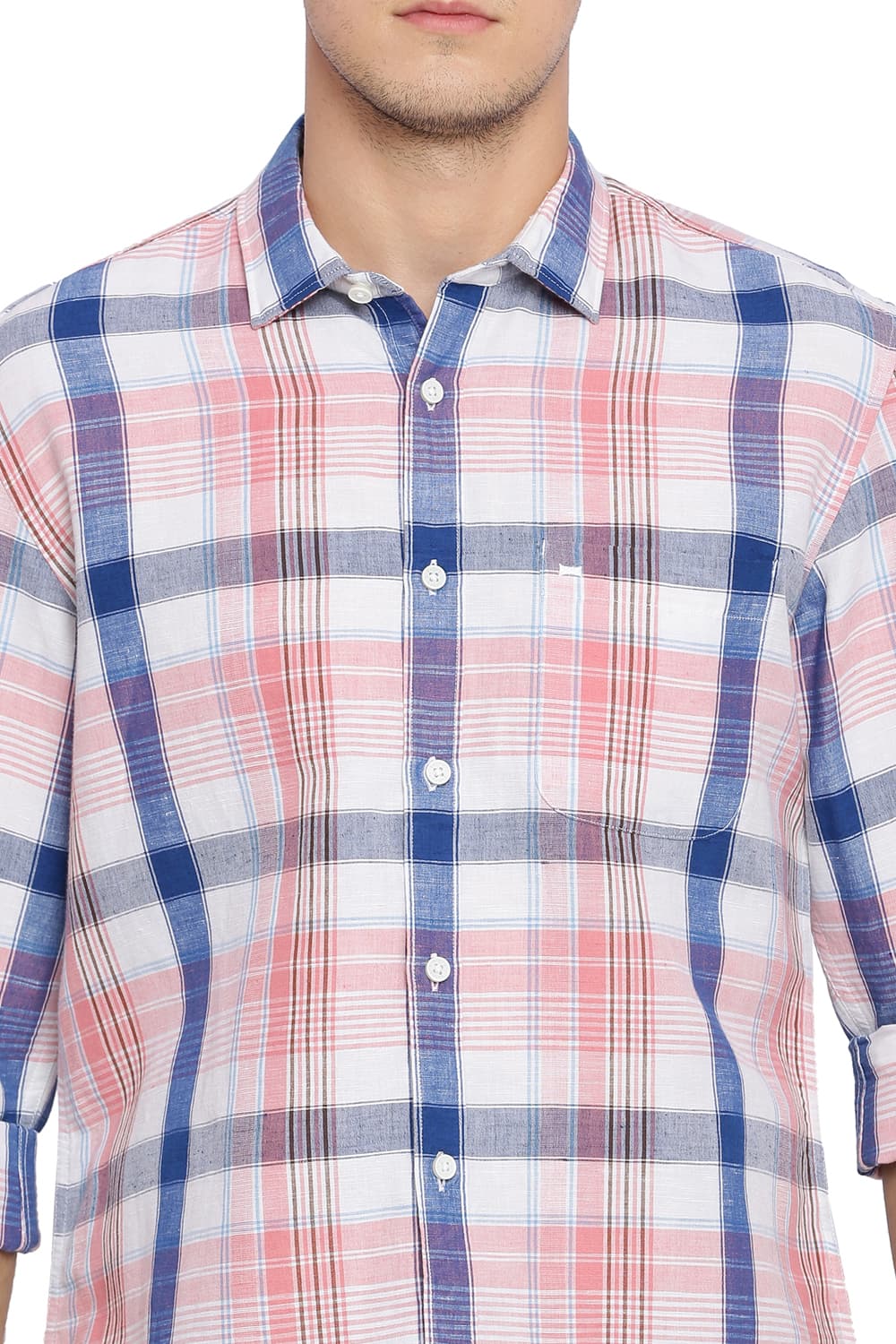 BASICS SLIM FIT CHECKS SHIRT