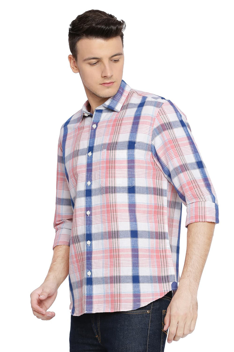 BASICS SLIM FIT CHECKS SHIRT