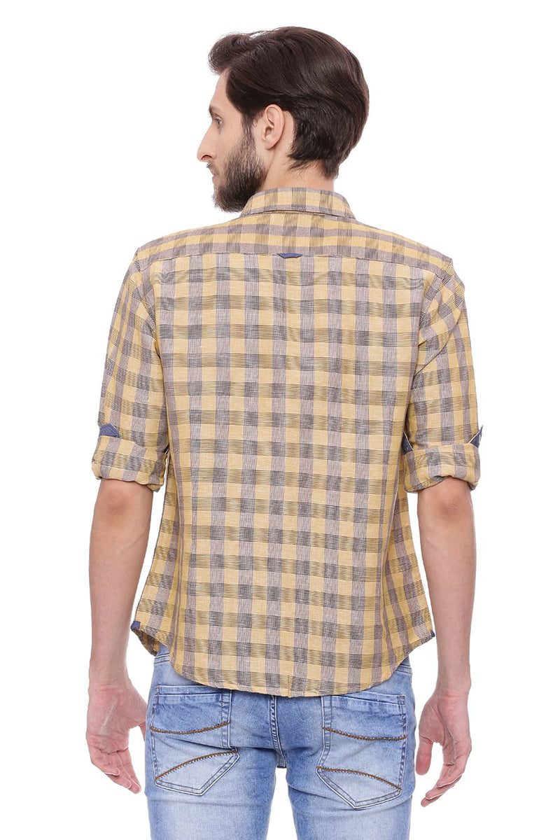 BASICS SLIM FIT CHECKS SHIRT