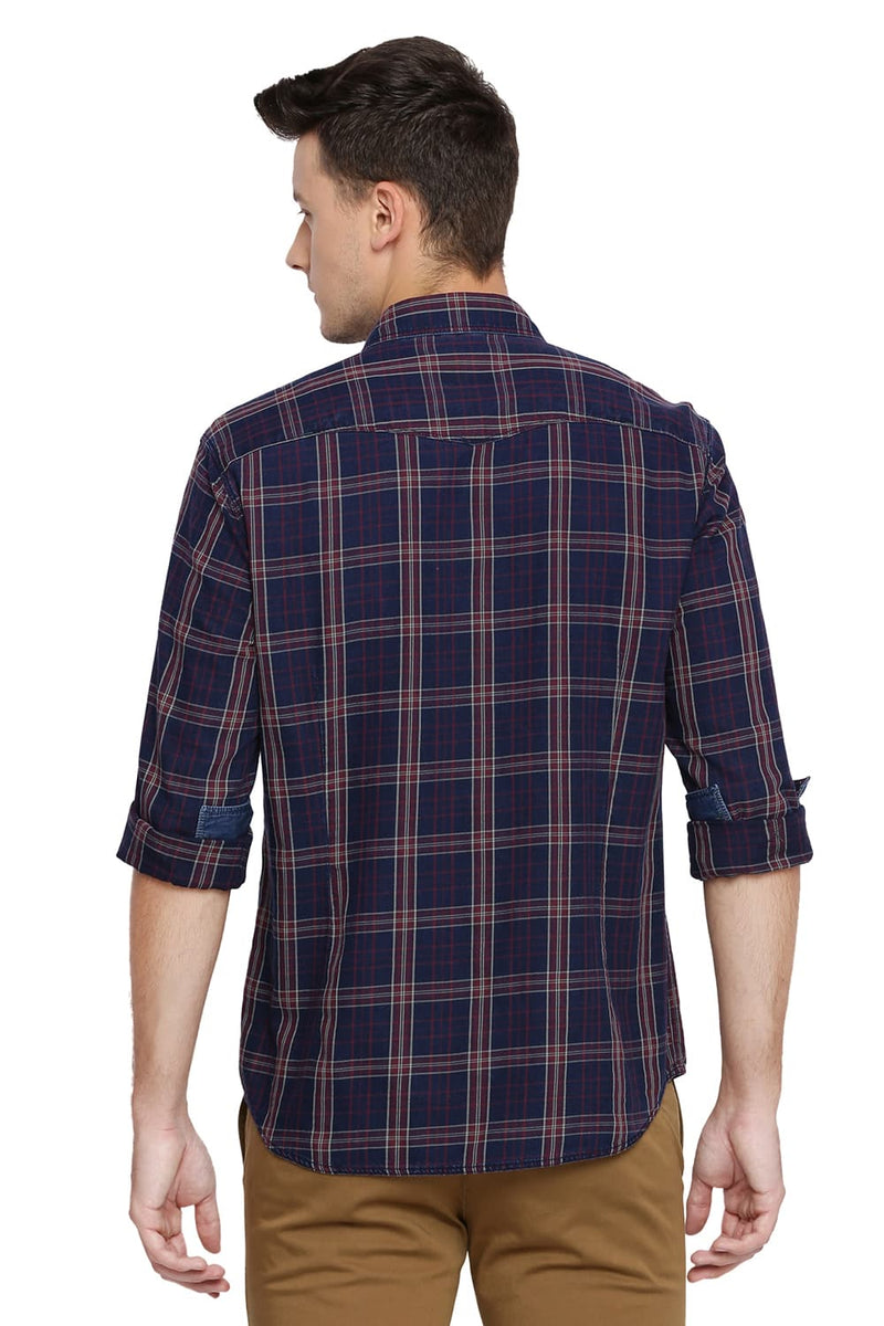 BASICS SLIM FIT CHECKS SHIRT