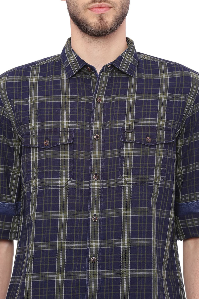 BASICS SLIM FIT CHECKS SHIRT