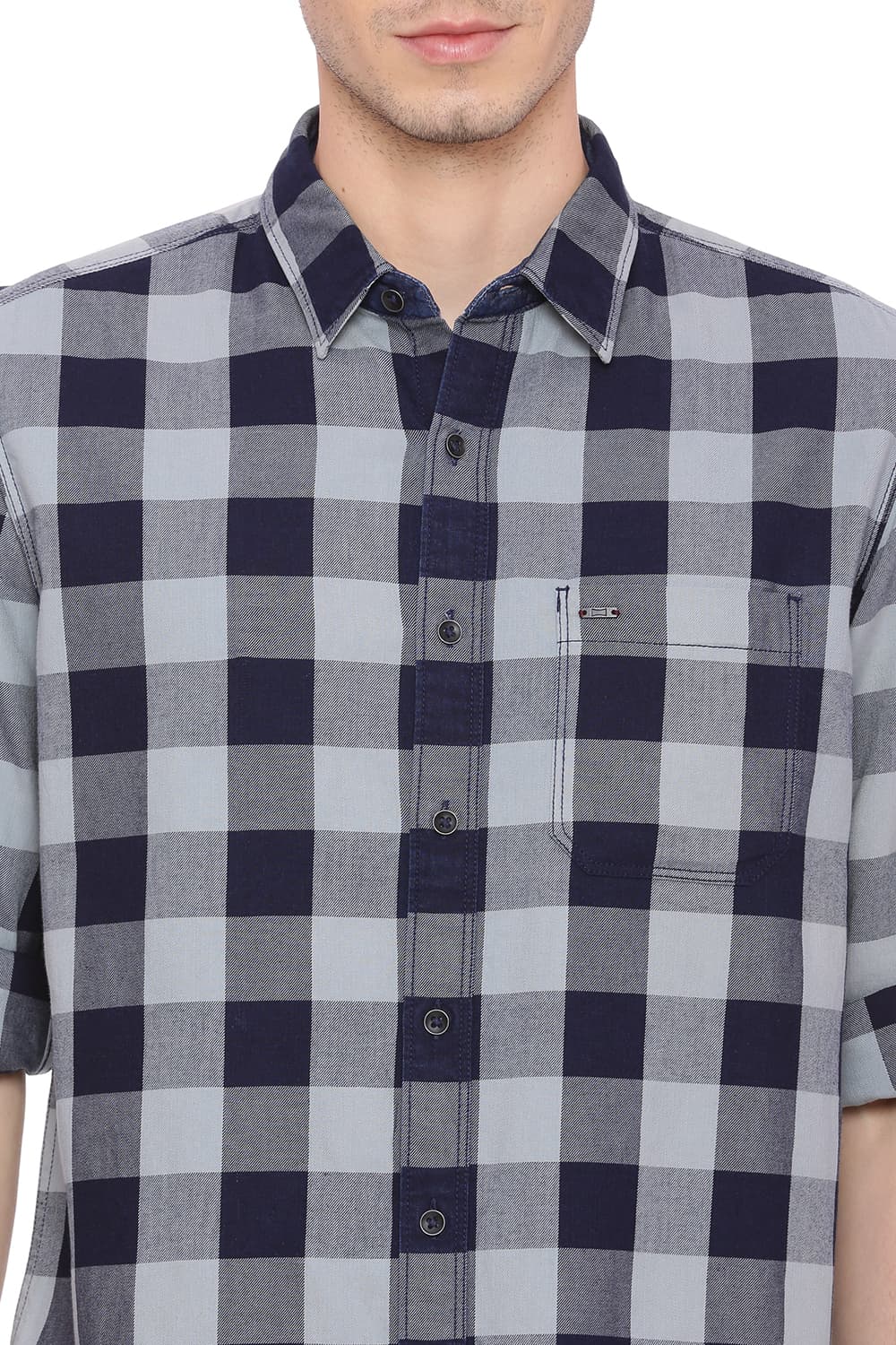 BASICS SLIM FIT CHECKS SHIRT