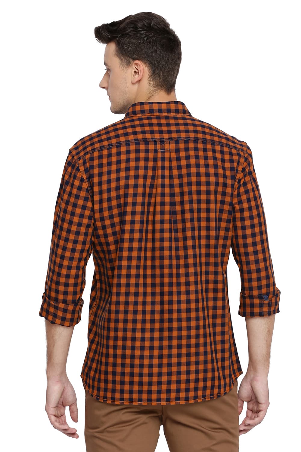 BASICS SLIM FIT CHECKS SHIRT