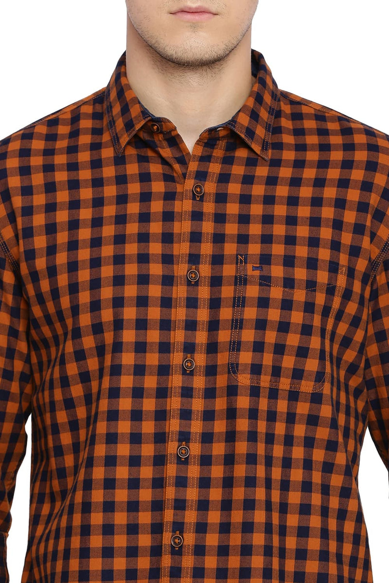 BASICS SLIM FIT CHECKS SHIRT