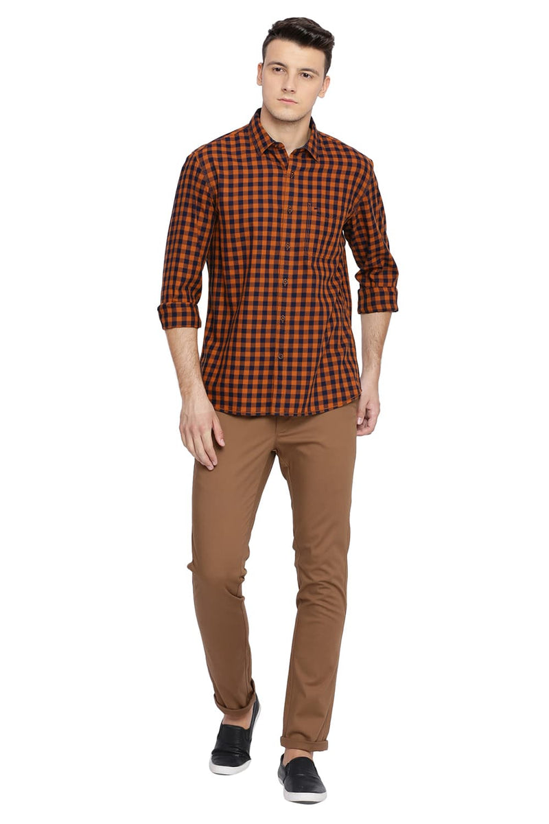 BASICS SLIM FIT CHECKS SHIRT