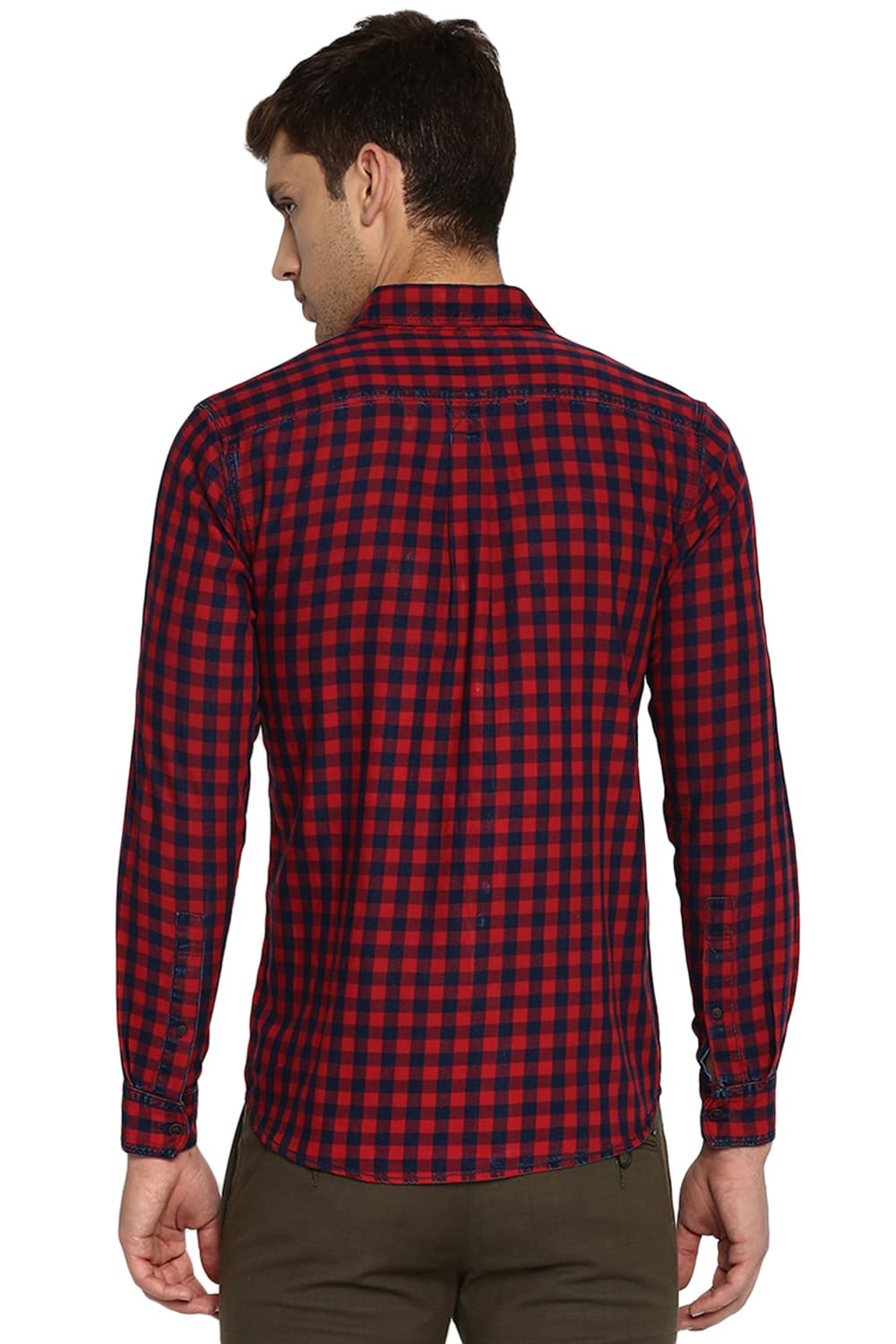 BASICS SLIM FIT CHECKS SHIRT