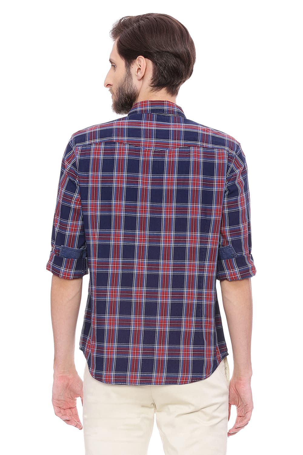 BASICS SLIM FIT CHECKS SHIRT