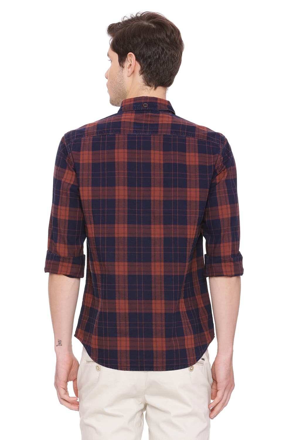 BASICS SLIM FIT CHECKS SHIRT