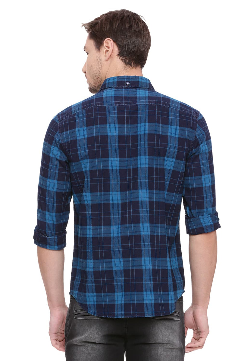 BASICS SLIM FIT CHECKS SHIRT