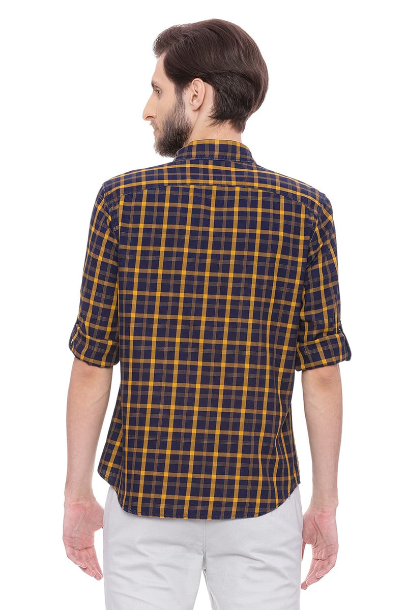 BASICS SLIM FIT CHECKS SHIRT