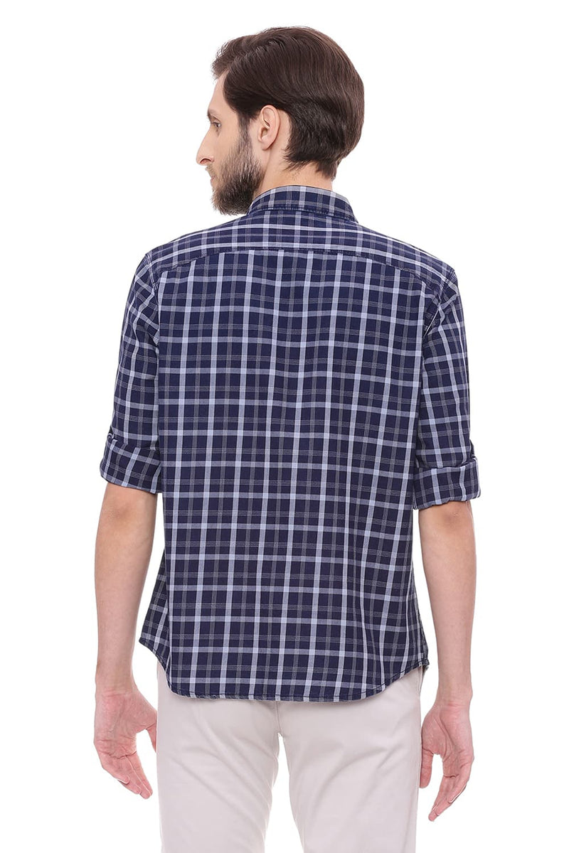 BASICS SLIM FIT CHECKS SHIRT