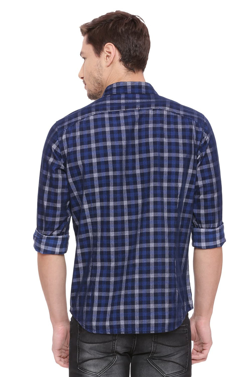 BASICS SLIM FIT CHECKS SHIRT