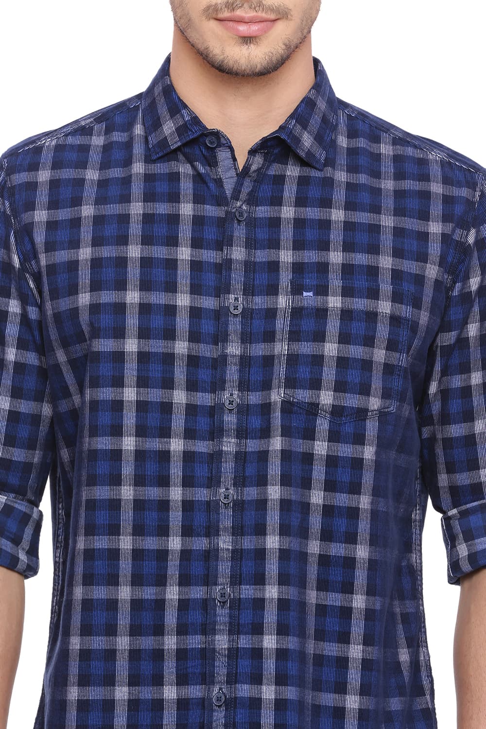 BASICS SLIM FIT CHECKS SHIRT