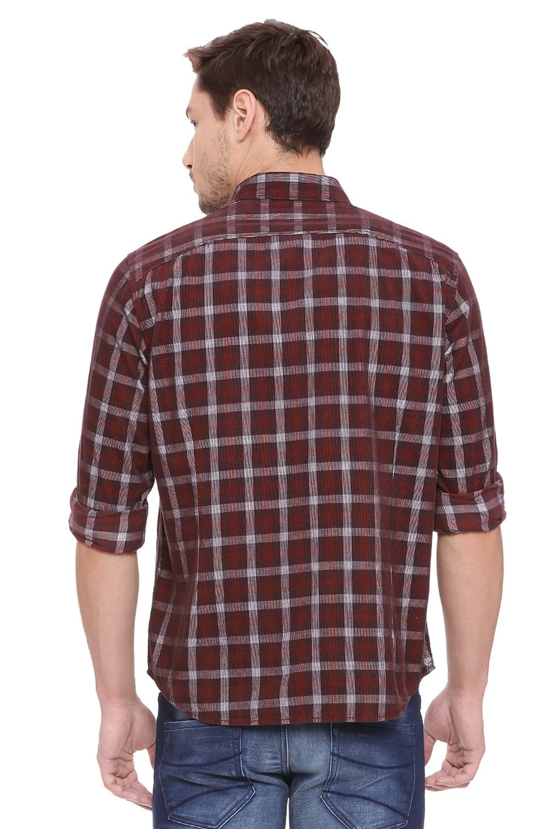 BASICS SLIM FIT CHECKS SHIRT