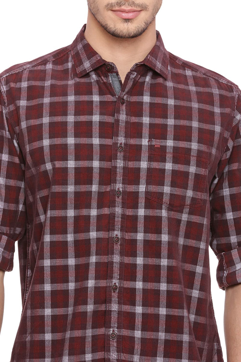 BASICS SLIM FIT CHECKS SHIRT