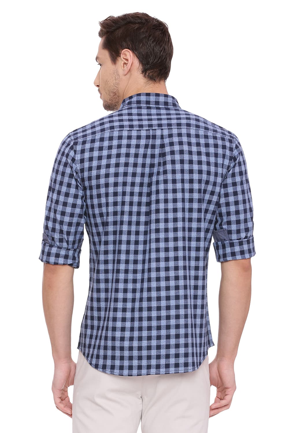 BASICS SLIM FIT CHECKS SHIRT