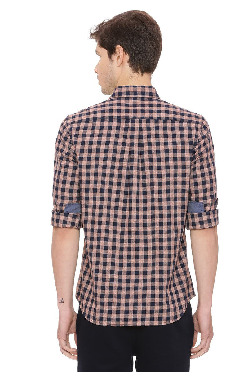 BASICS SLIM FIT CHECKS SHIRT