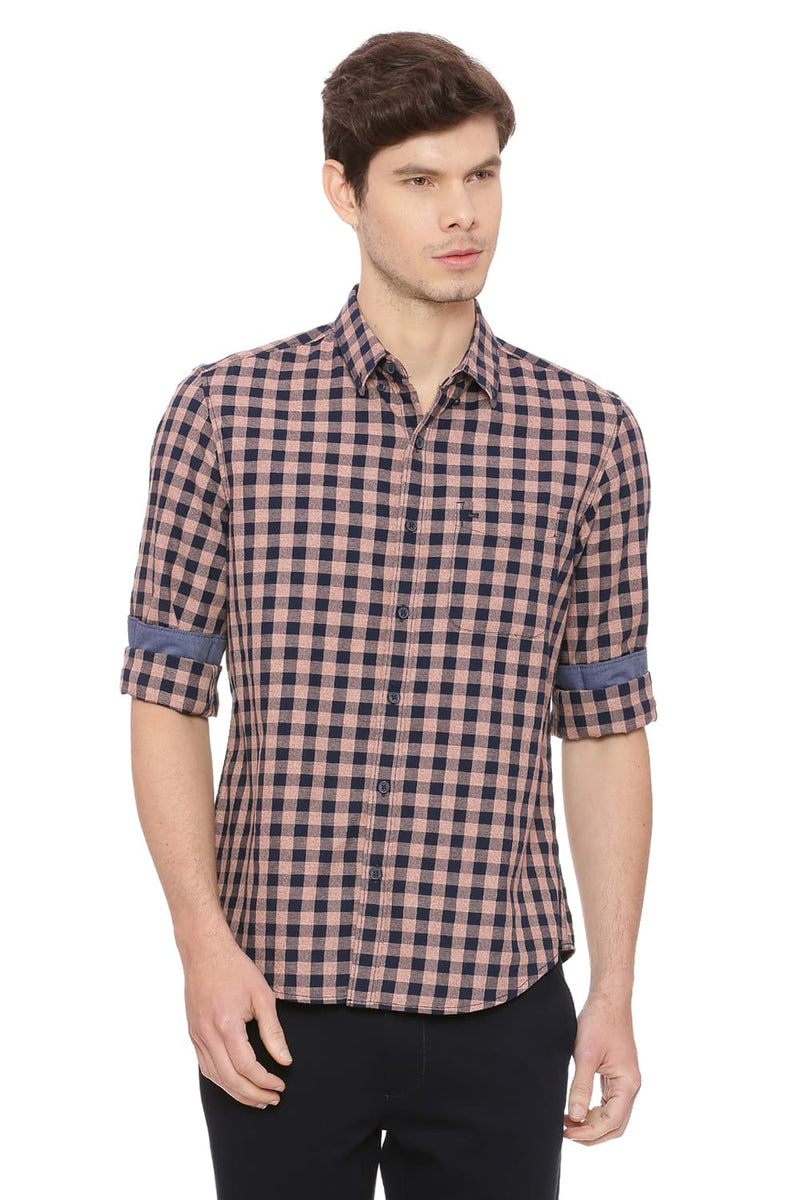 BASICS SLIM FIT CHECKS SHIRT