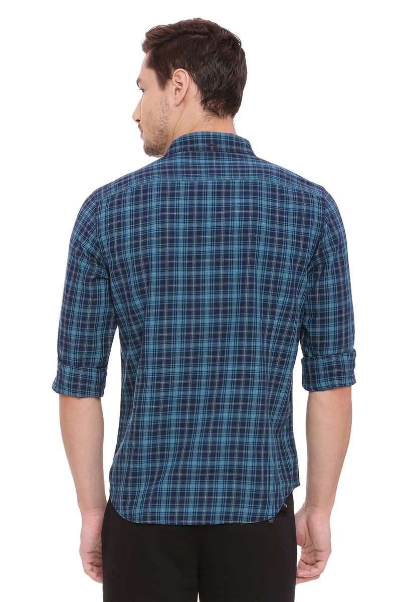 BASICS SLIM FIT CHECKS SHIRT