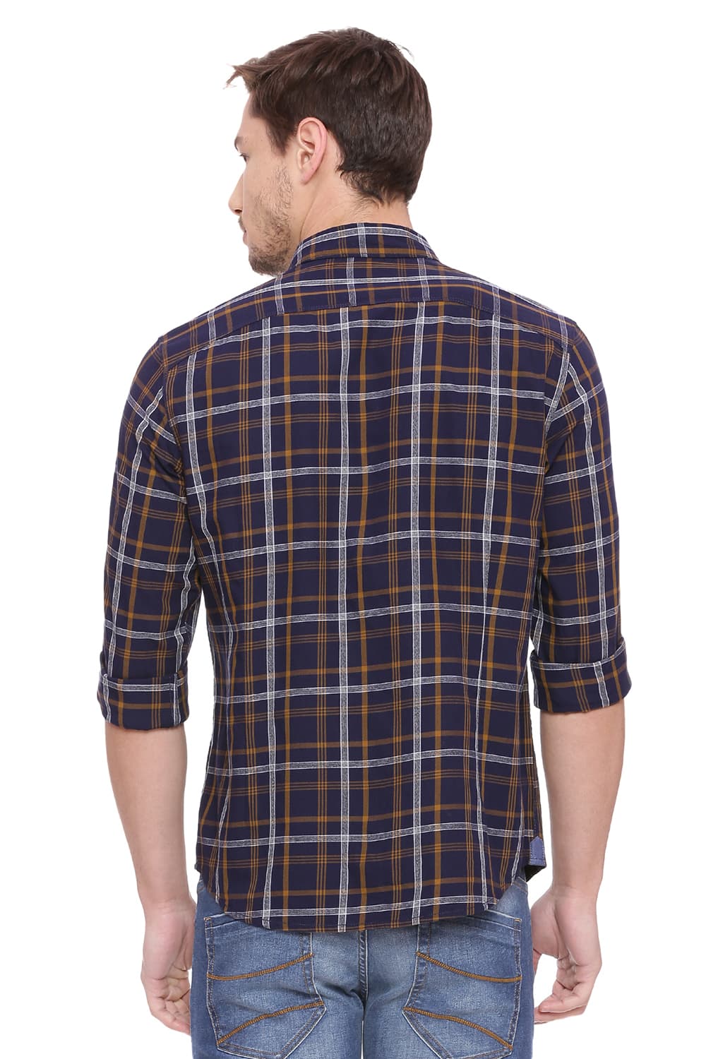 BASICS SLIM FIT CHECKS SHIRT