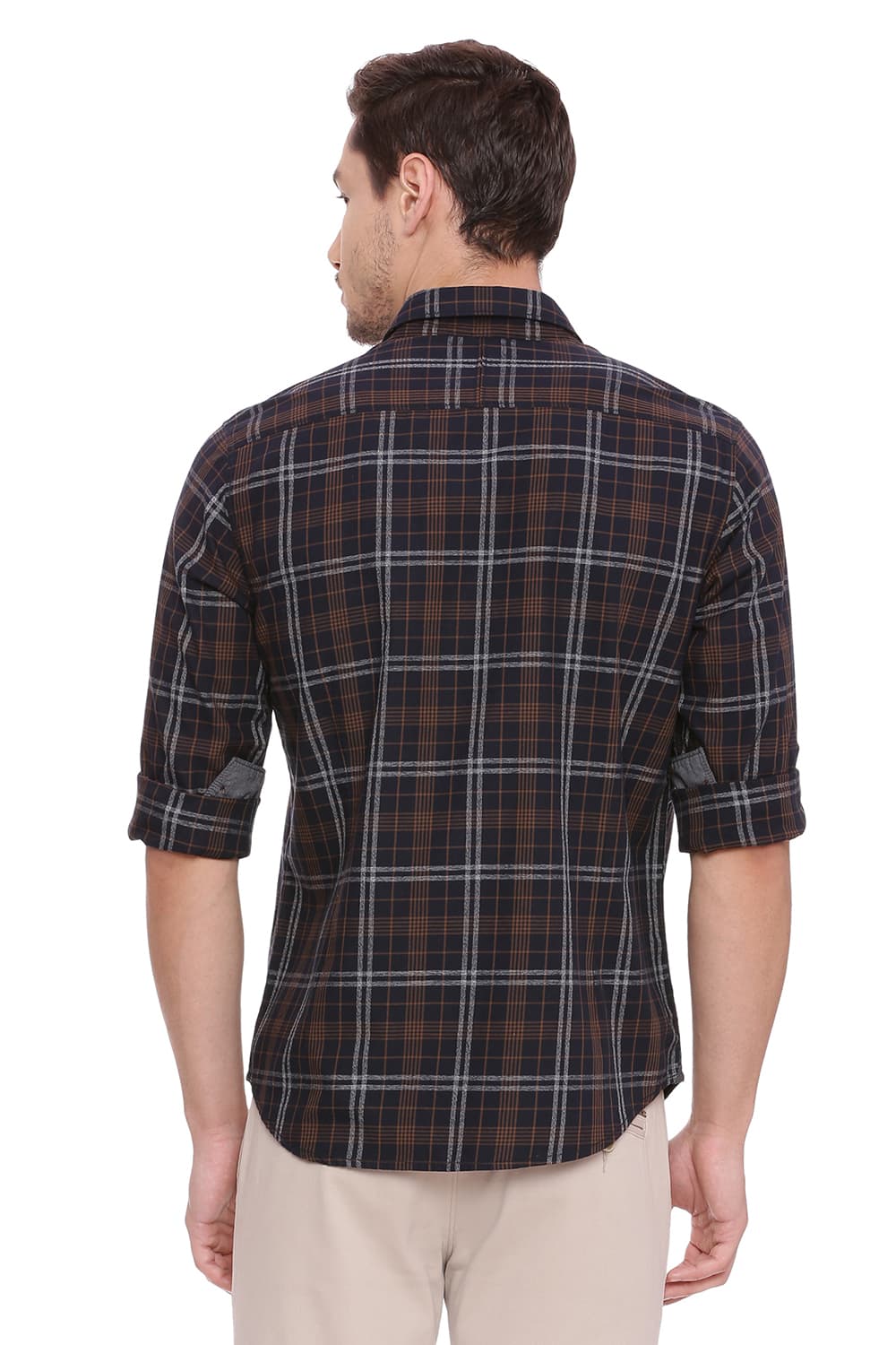 BASICS SLIM FIT CHECKS SHIRT