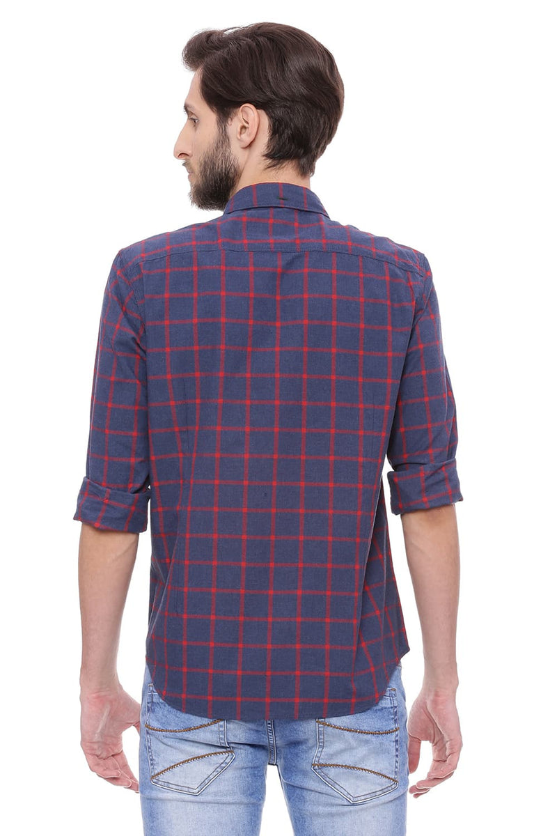 BASICS SLIM FIT CHECKS SHIRT