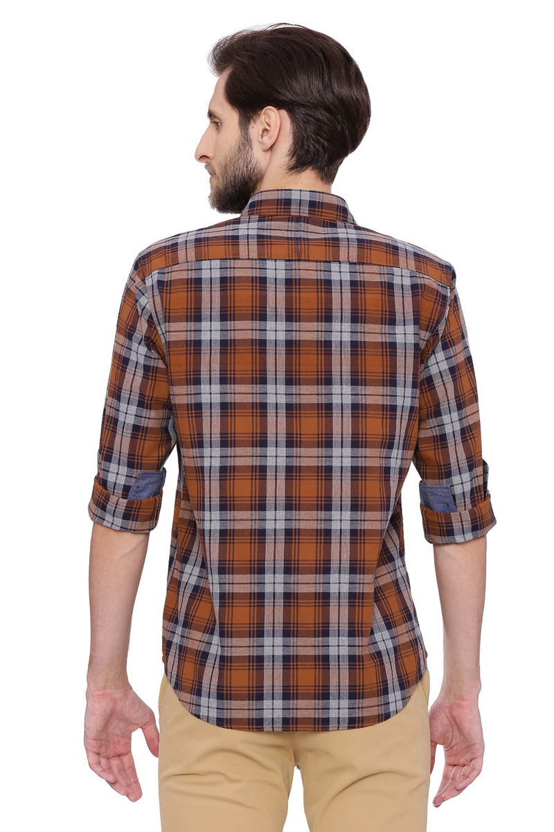 BASICS SLIM FIT CHECKS SHIRT