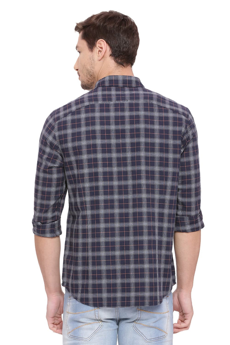 BASICS SLIM FIT CHECKS SHIRT