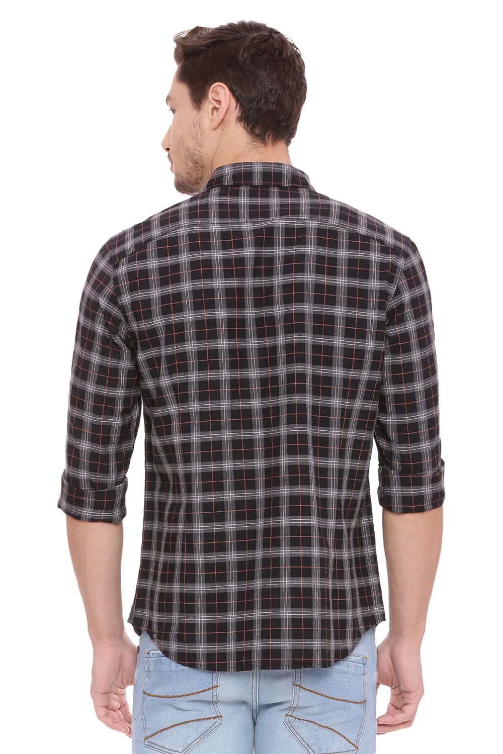 BASICS SLIM FIT CHECKS SHIRT