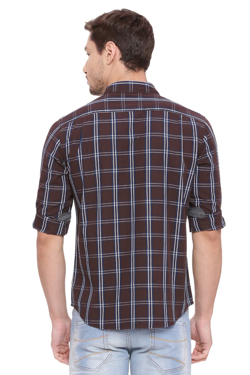 BASICS SLIM FIT CHECKS SHIRT