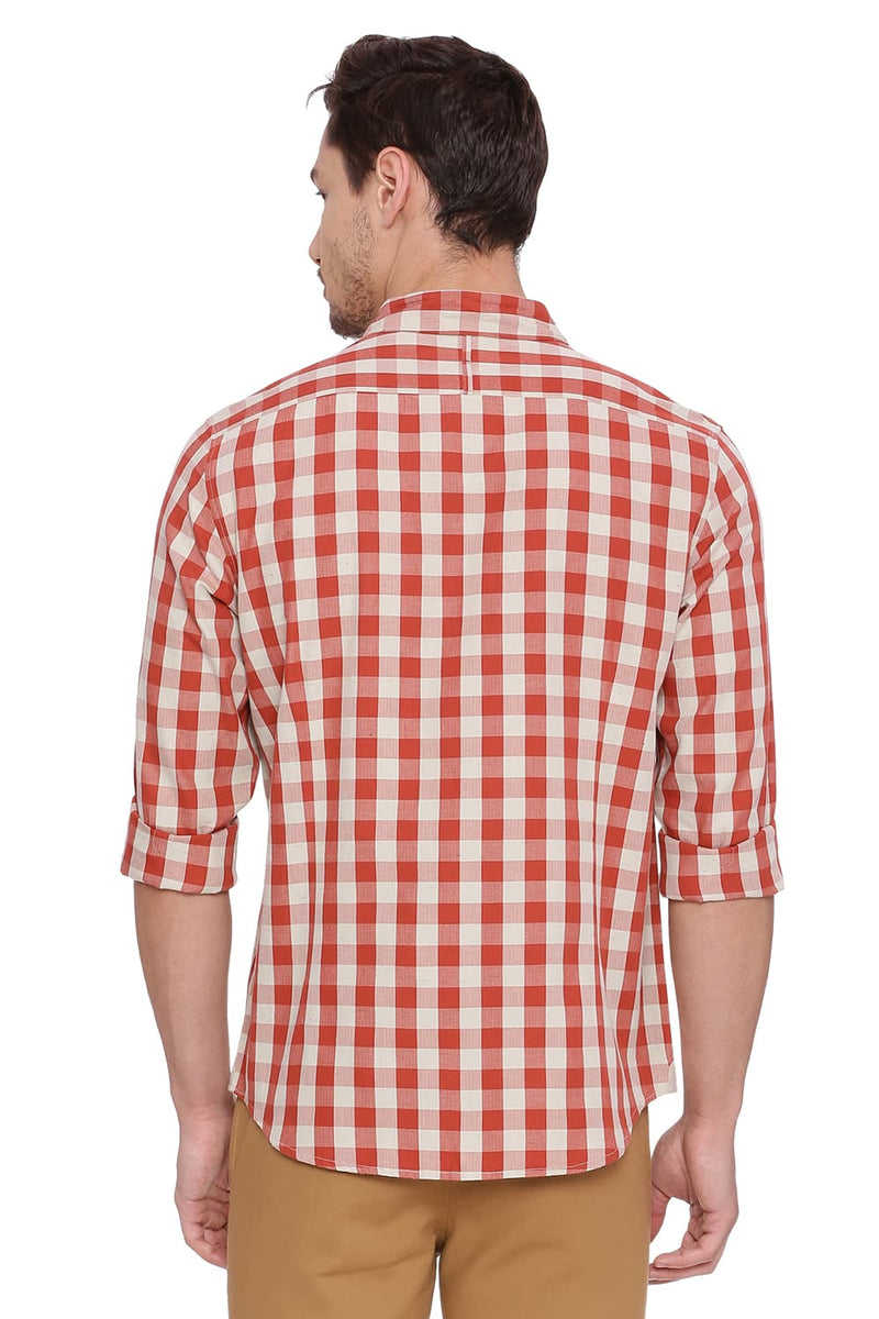 BASICS SLIM FIT CHECKS SHIRT