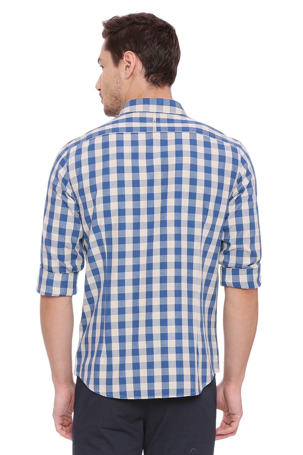 BASICS SLIM FIT CHECKS SHIRT