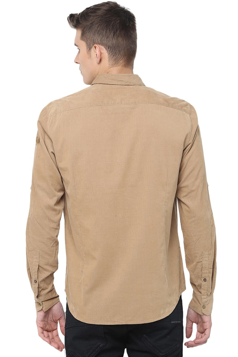 BASICS SLIM FIT CORDUROY SHIRT