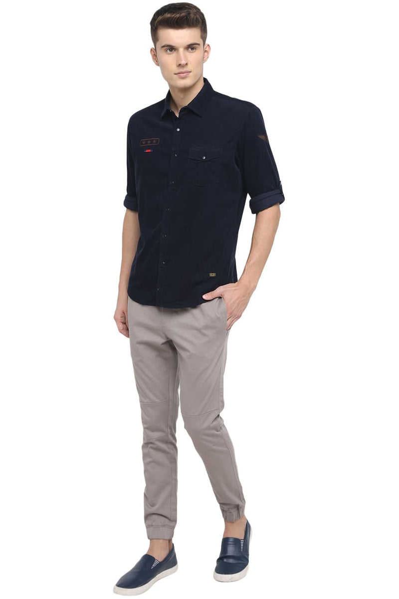 BASICS SLIM FIT CORDUROY SHIRT