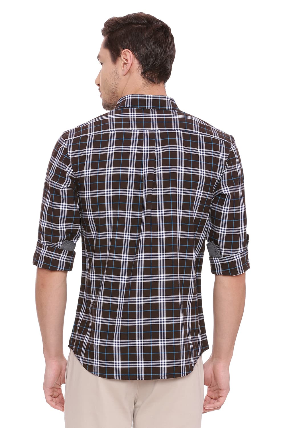 BASICS SLIM FIT CHECKS SHIRT